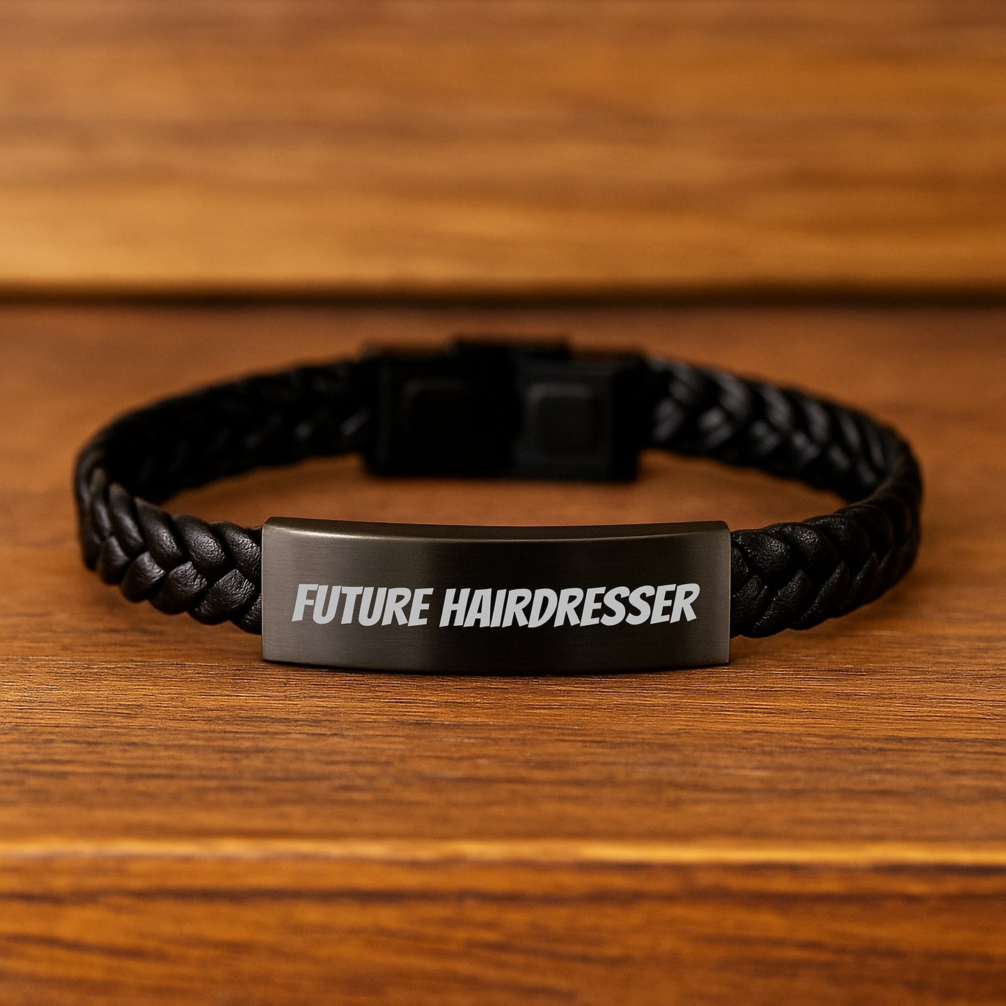 Funny Hairdresser Gifts from Friends, Inspirational Quote Interlaced Leather Bracelet for Future Hairdresser Graduation Unique Gifts - Image 2