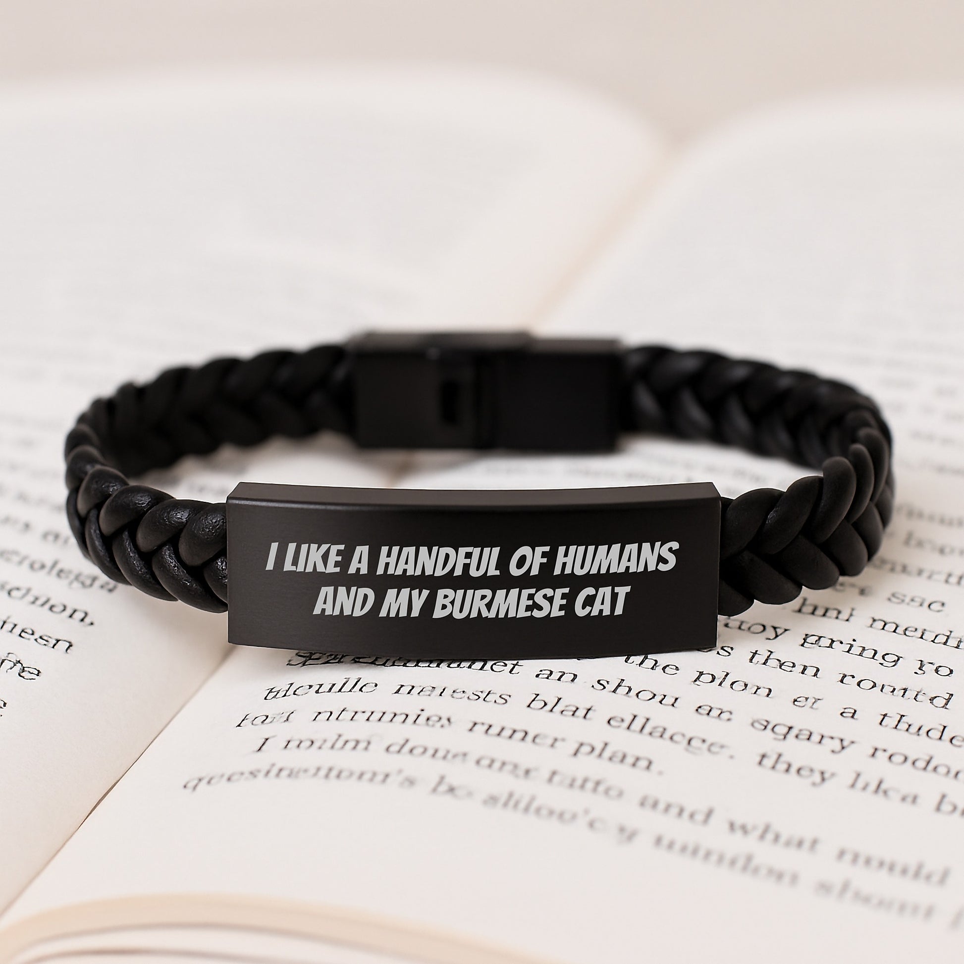 Burmese Cat Lover's Interlaced Leather Bracelet Gifts from Men to Friends for Christmas - Image 3