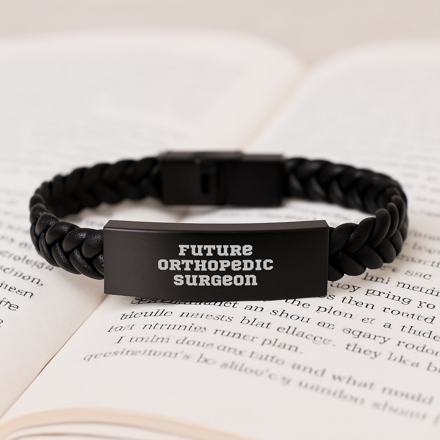 Funny Quote for Future Orthopedic Surgeon - Interlaced Leather Bracelet, Gifts from Family for Men - Unique Christmas Unique Gifts for Orthopedic Surgeon - Image 3