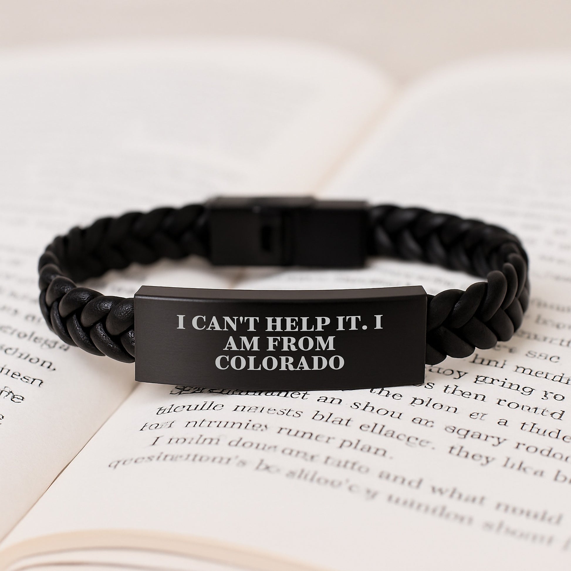 Funny Colorado Quote Interlaced Leather Bracelet, Gifts for Men from Colorado, Unique Graduation Jewelry - Image 3