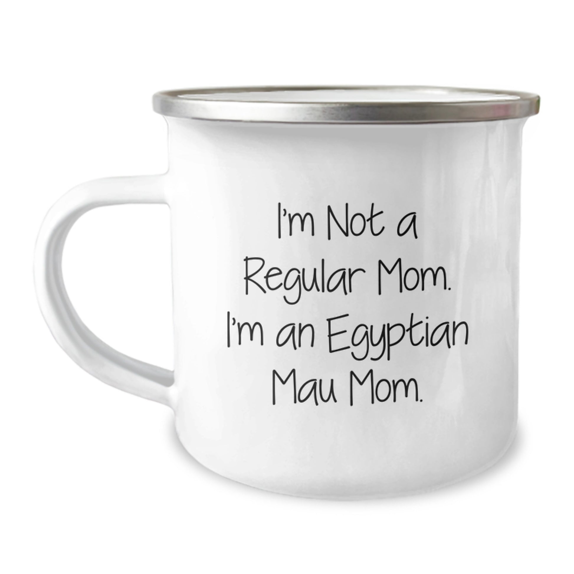 Egyptian Mau Cat Mom's Funny Camping Mug, Gifts for Egyptian Mau Cat Lovers from Family, Friends, or Coworkers, Unique Graduation Gifts for Her, Him, or Any Cat Enthusiast - Image 1