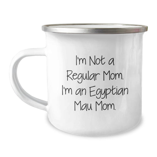 Egyptian Mau Cat Mom's Funny Camping Mug, Gifts for Egyptian Mau Cat Lovers from Family, Friends, or Coworkers, Unique Graduation Gifts for Her, Him, or Any Cat Enthusiast - Image 1