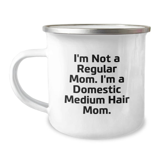 Funny Domestic Medium Hair Mom Camping Mug Gifts for Friends from Family, Unique Graduation Gift - Image 1