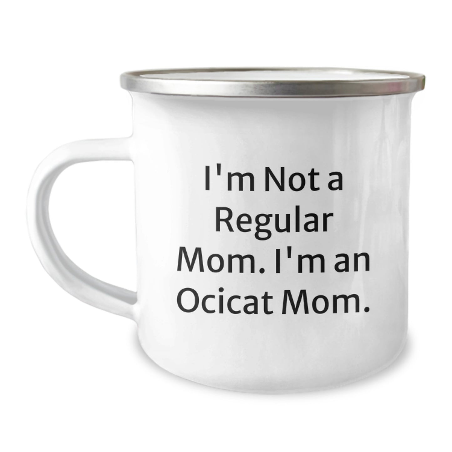Ocicat Mom Camping Mug, Funny Gift for Graduates, Gifts from Mom to Ocicat Lover, Unique Mugs for Men and Women - Image 1