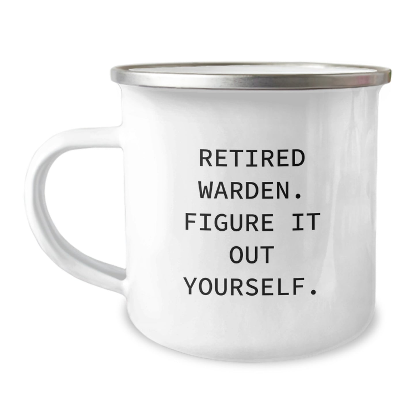 Warden Gifts from Friends, Funny Camping Mug for Retired Warden, Graduation Unique Gifts, 'Figure It Out Yourself.' - Image 1