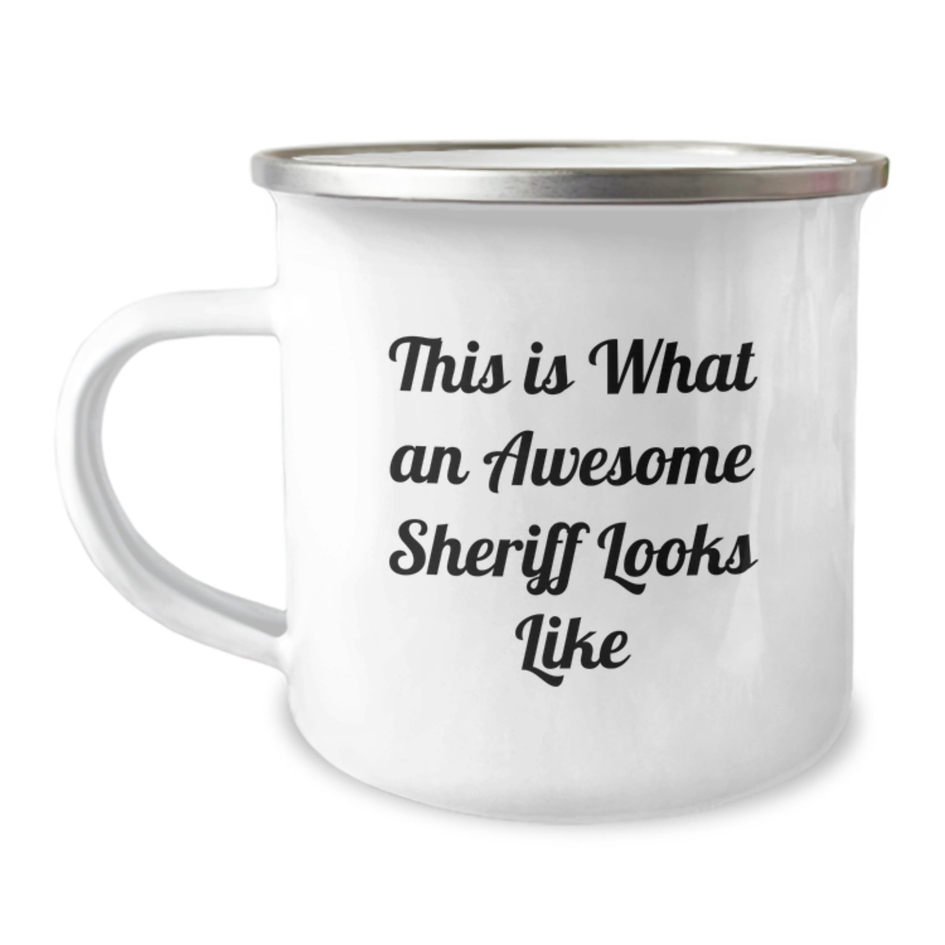 Funny Sheriff Gifts for Men, Women, or Friends - 'This Is What An Awesome Sheriff Looks Like' Camping Mug for Graduation - Image 1