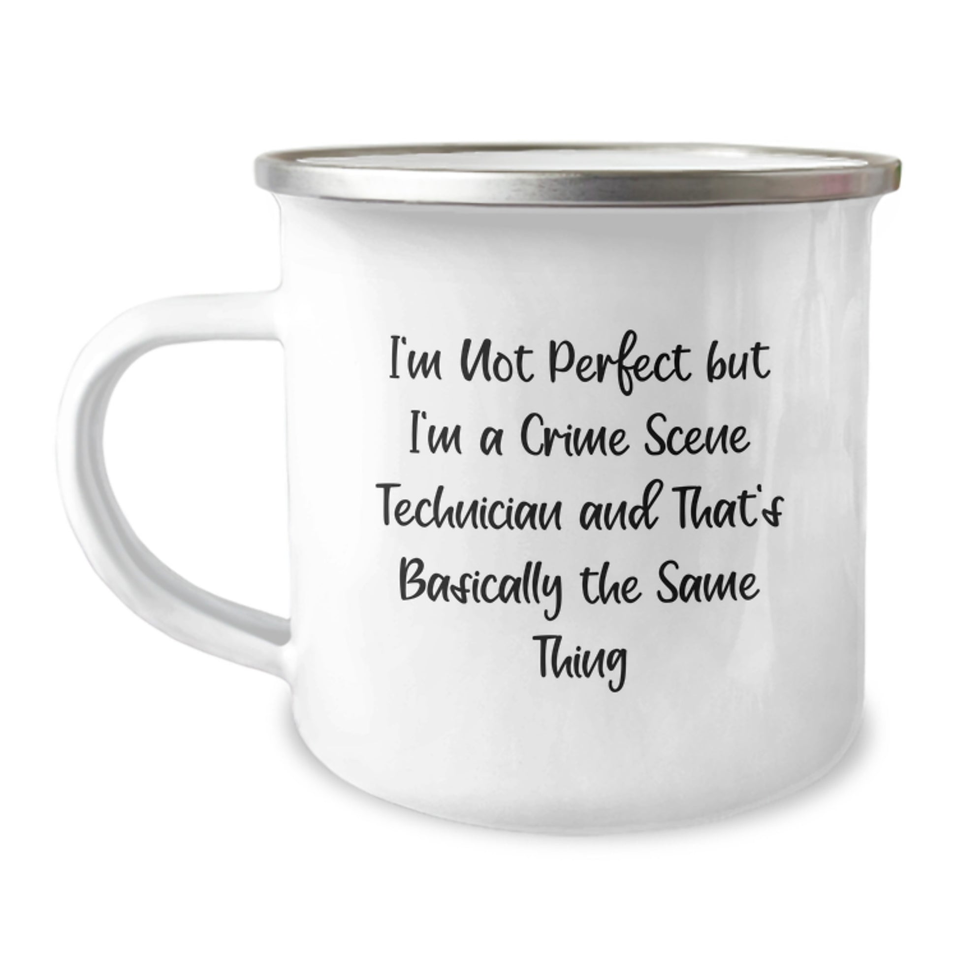 Crime Scene Technician Gifts, Funny Camping Mug, 'I'm Not Perfect But I'm A Crime Scene Technician' Birthday Unique Gifts from Friends to Coworkers - Image 1
