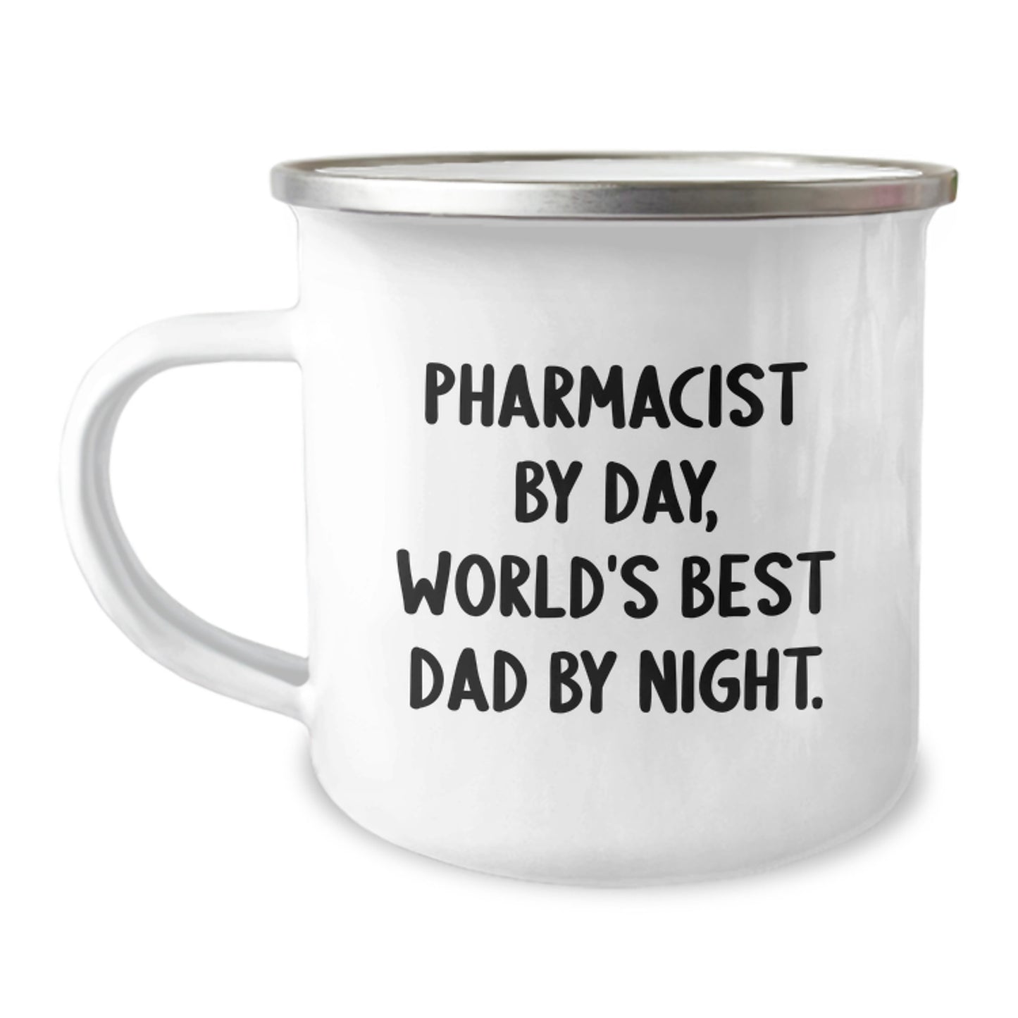 Pharmacist Gifts for Graduation - Camping Mug - 'Pharmacist By Day, World's Best Dad By Night.' Quote, Funny Dad Gift for Men, Friends, or Coworkers - Image 1