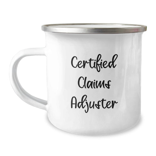 Funny Claims Adjuster Gifts for Men from Family - 'I'm Certified to Adjust Your Expectations' Camping Mug for Graduation - Image 1
