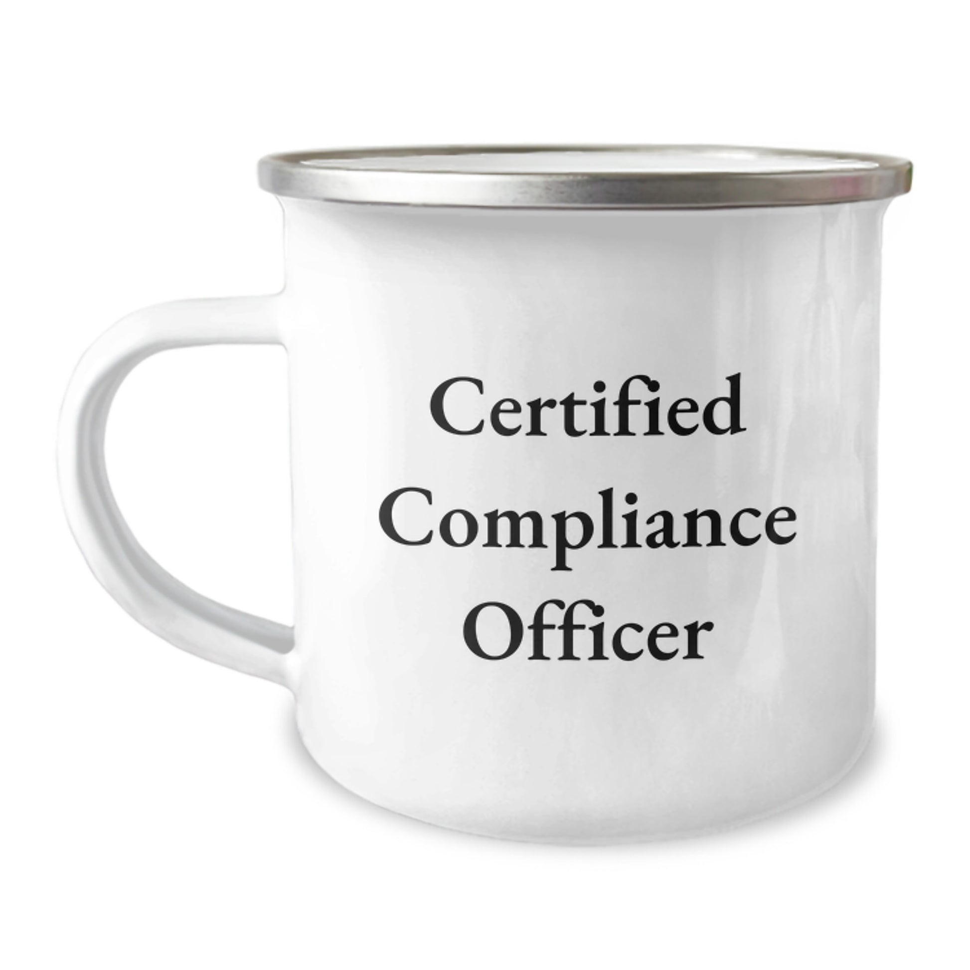 Compliance Officer Funny Gifts from Friends, Camping Mug for Compliance Officer Graduation, Certified Compliance Officer Quote Printed on Stainless Steel Mug, Unique Gifts for Compliance Officer Men - Image 1