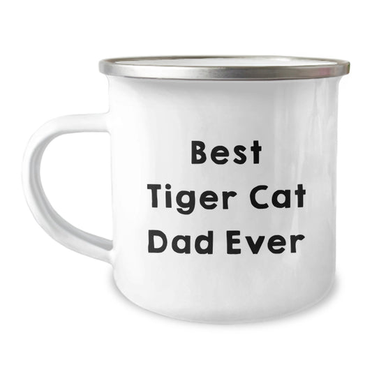 Tiger Cat Dad Gifts, Funny Quote Camping Mug, Birthday Unique Gifts from Men, Tiger Cat Enthusiasts - Image 1
