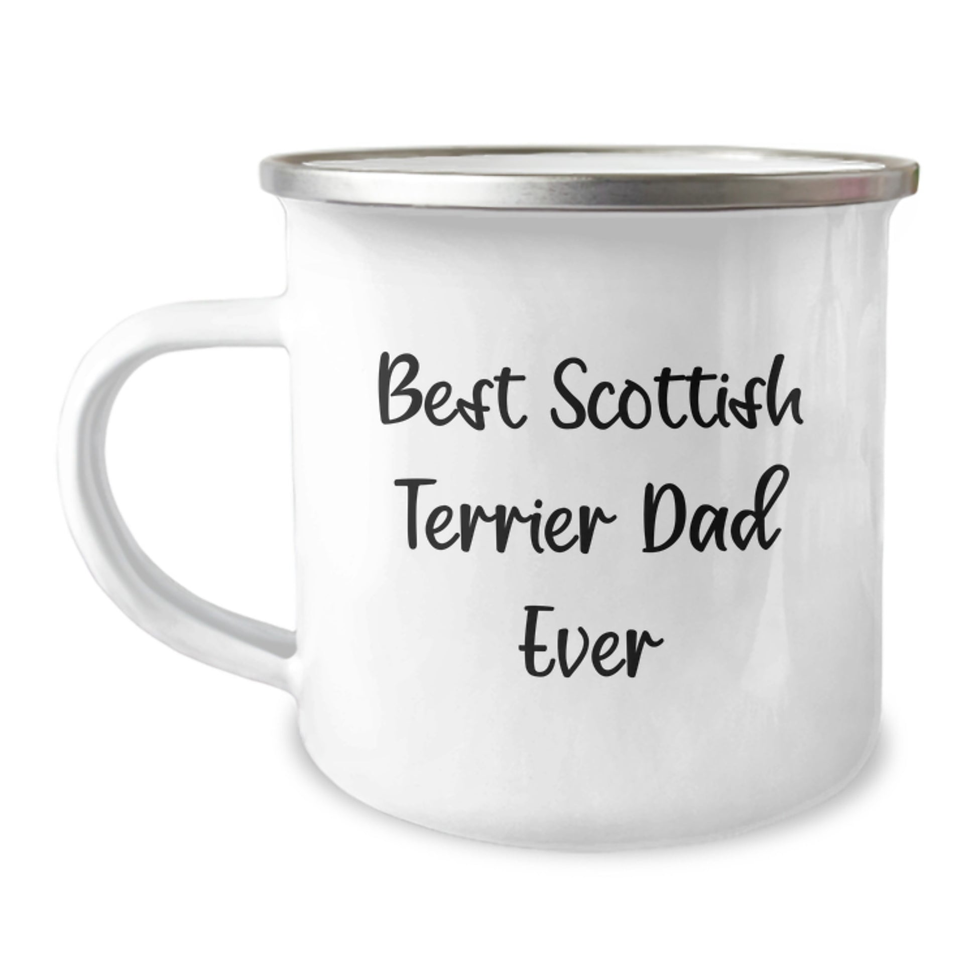 Scottish Terrier Dad Camping Mug, Best Scottish Terrier Dad Ever, Funny Gift for Scottish Terrier Dog Lovers on Birthday from Friends, Family, or Coworkers - Image 1