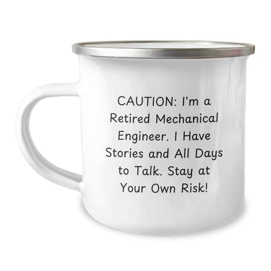 Funny Mechanical Engineer Gifts from Men to Friends - Caution: I'm a Retired Mechanical Engineer, Stay At Your Own Risk! Christmas Unique Gifts for Men - Image 1