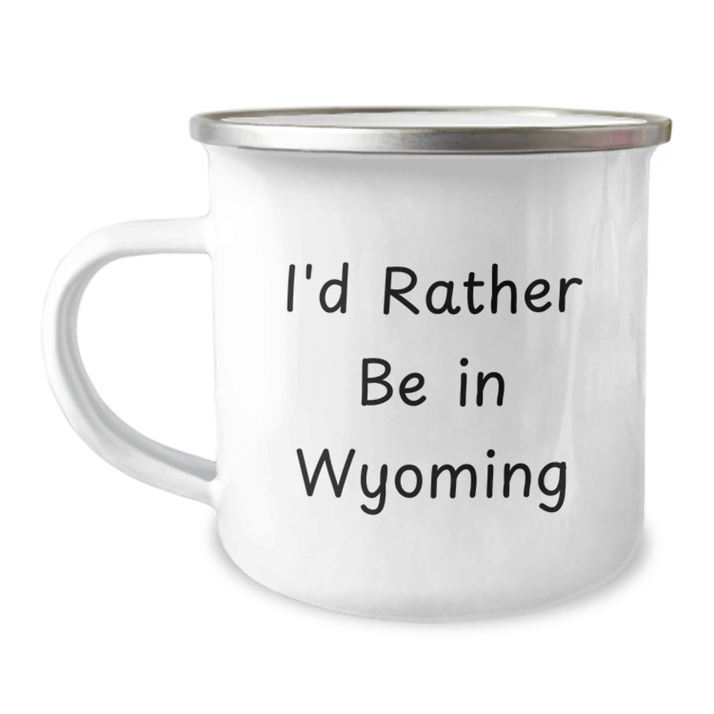 Wyoming Landscapes Gifts from Friends for Birthday, 'I'd Rather Be In Wyoming' Camping Mug, Unique Wyoming Birthday Unique Gifts - Image 1