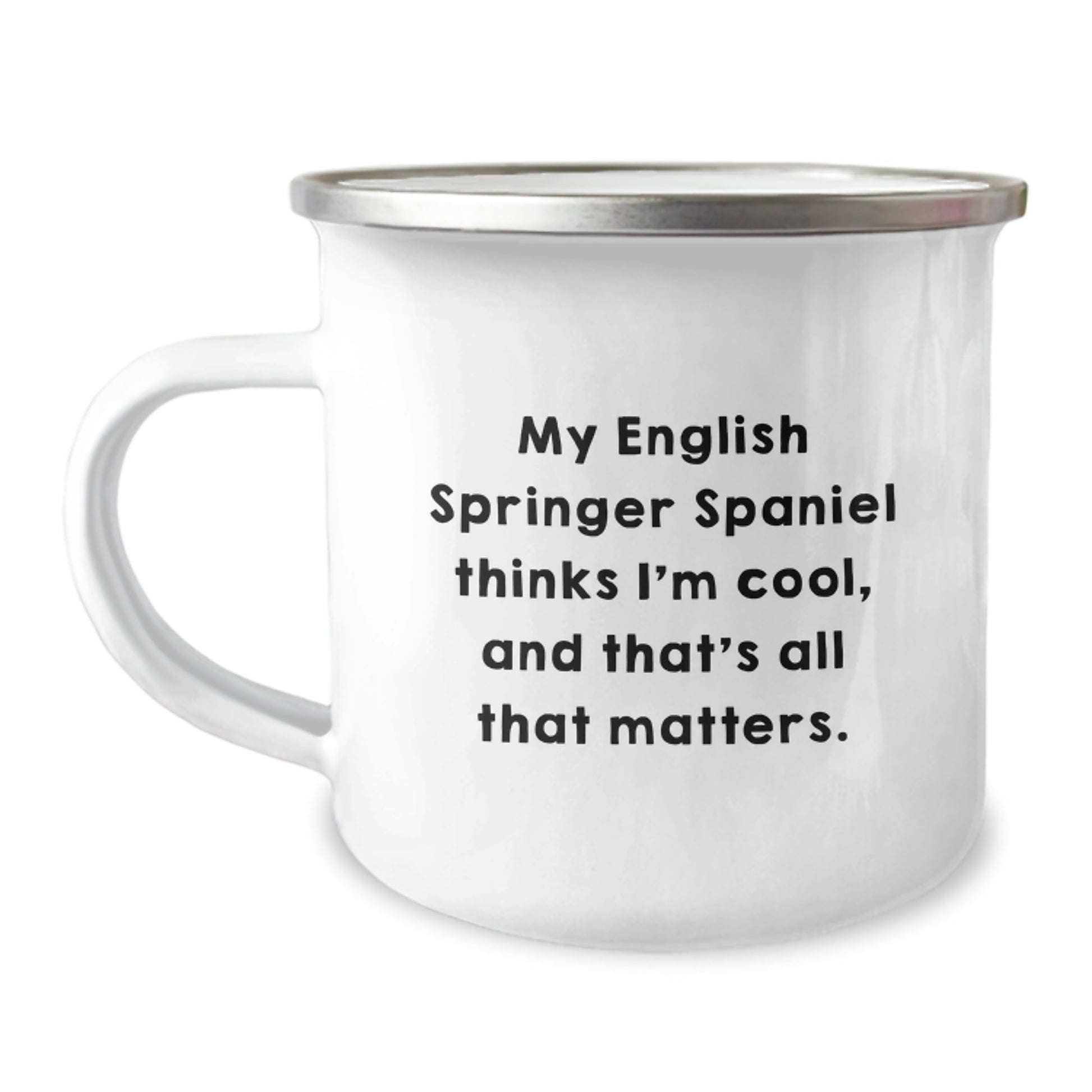 English Springer Spaniel Dog Lover Gifts from Friends, Funny Camping Mug for Birthday, My English Springer Spaniel Thinks I'm Special Gifts for English Springer Spaniel Dog Owners - Image 1