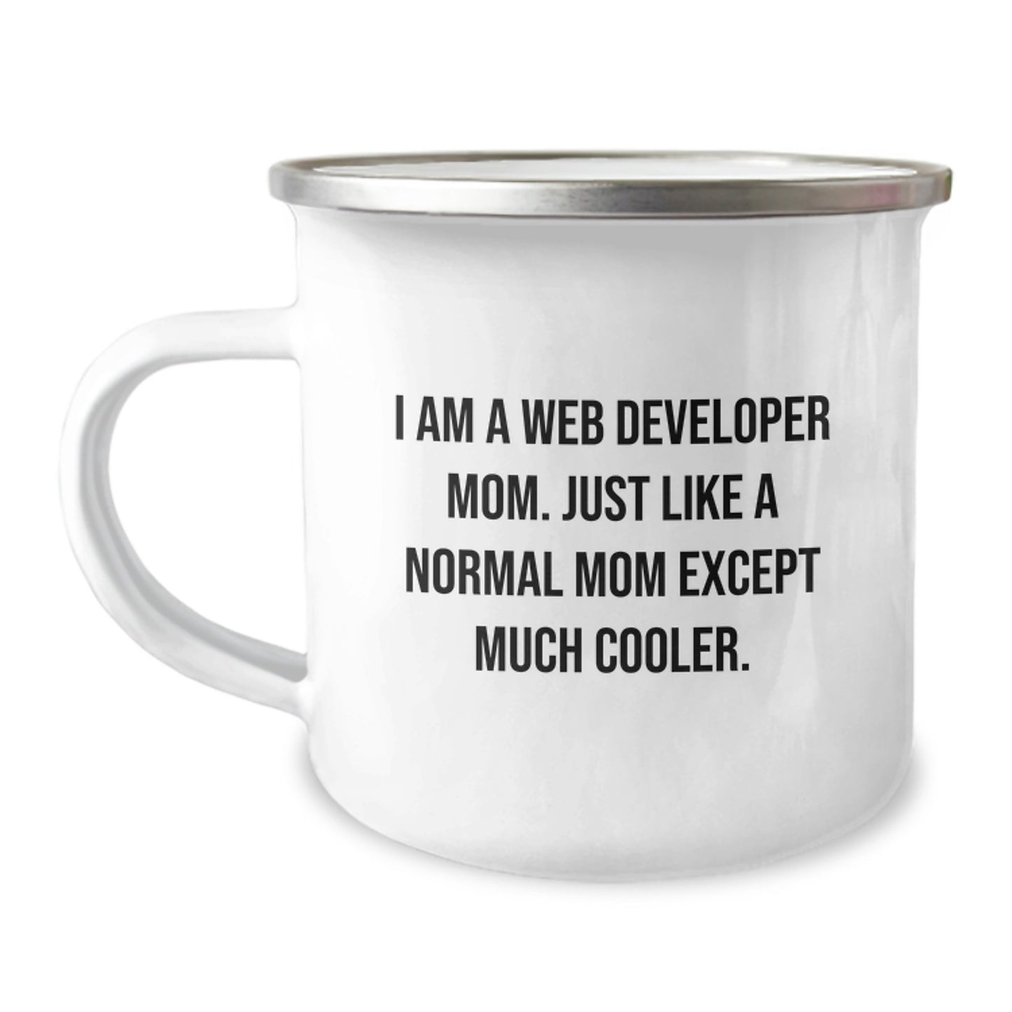 Unique Gifts for Web Developer Mom, Funny Camping Mug for Women, Web Developer Holiday Gifts from Family and Friends - Image 1