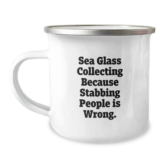 Funny Sea Glass Collecting Camping Mug Gifts from Friends and Family for Men Women Christmas Unique Presents - Image 1