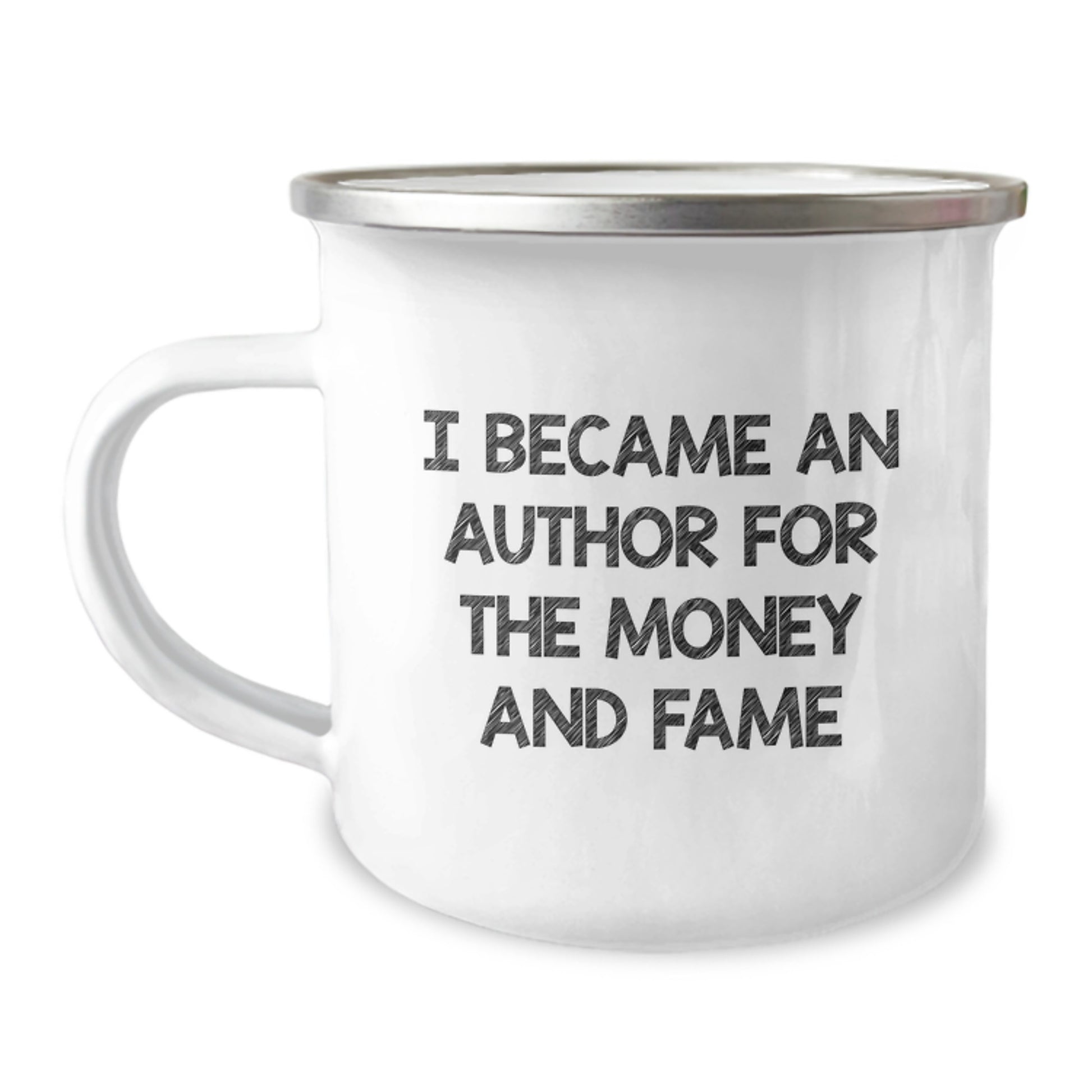 Funny Author Gifts for Men Women Friends Christmas Unique Mugs I Became An Author For The Money And Fame - Image 1