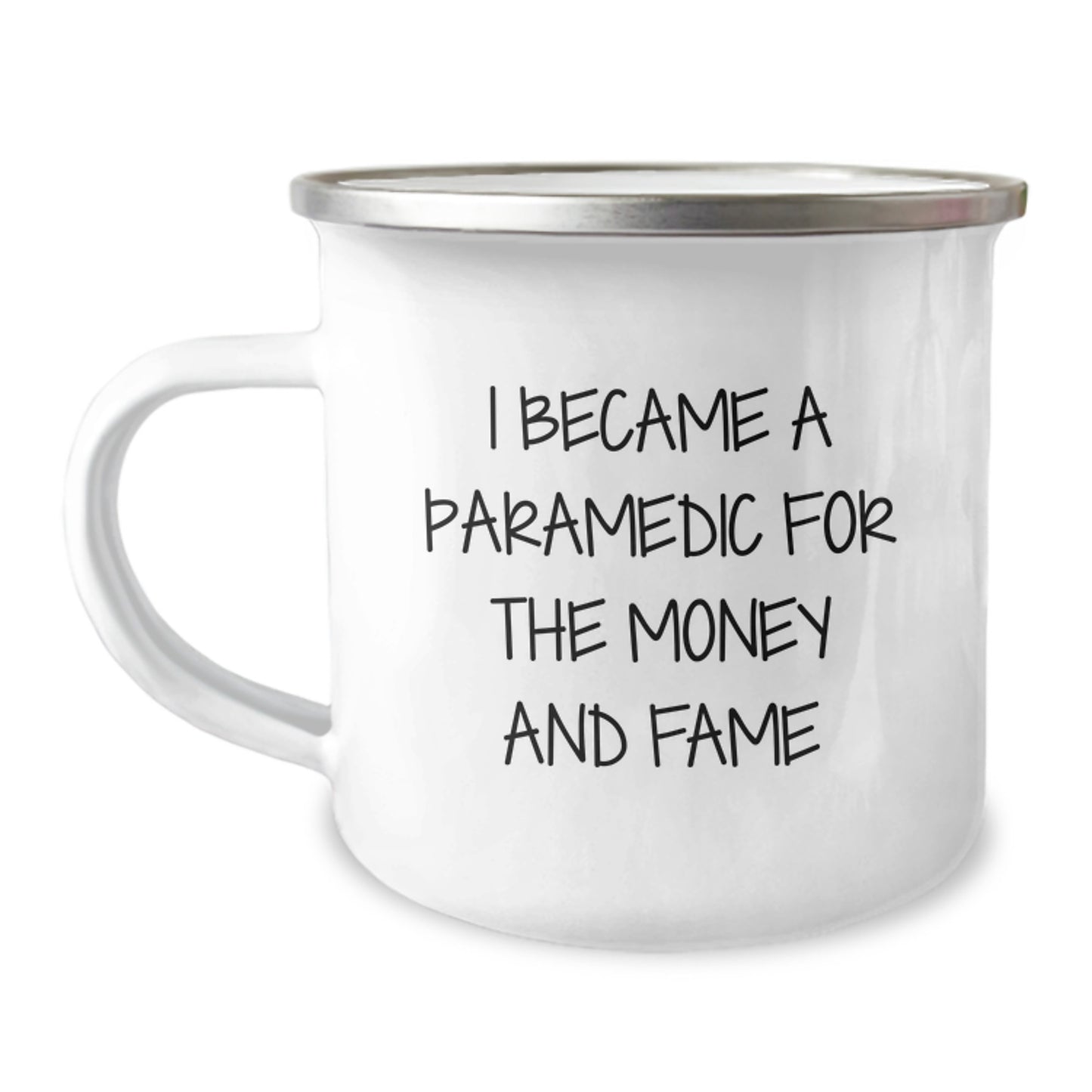 Funny Rescue Worker Camping Mug Gifts for Him, I Became A Rescue Worker For The Money And Fame, Perfect for Christmas Unique Gifts from Men, Friends, Coworkers - Image 1