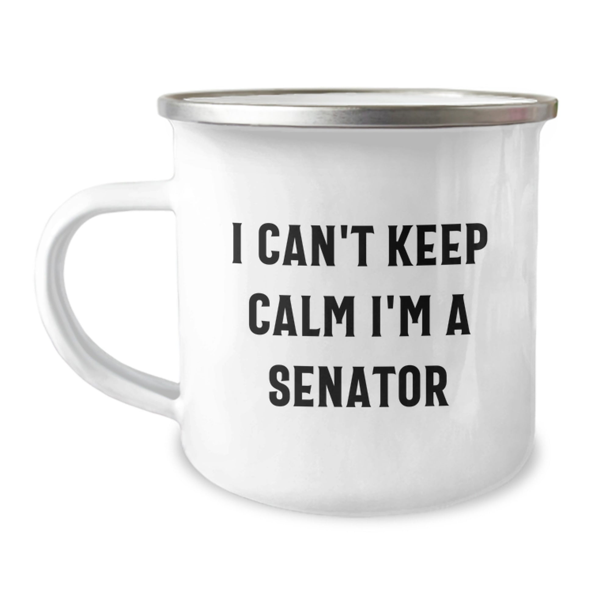 Senator Gifts I Can't Keep Calm Camping Mug for Graduation, Funny Quote Gifts from Friends, Unique Senator Gifts for Him, Her, or Coworkers - Image 1