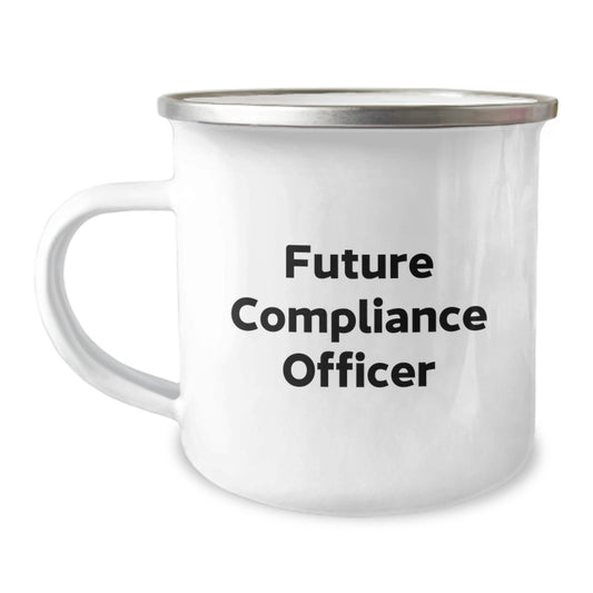 Funny Compliance Officer Gifts from Friends for Future Compliance Officer Graduation Camping Mug - 'You're One Step Closer to Being a Compliance Officer' - Image 1