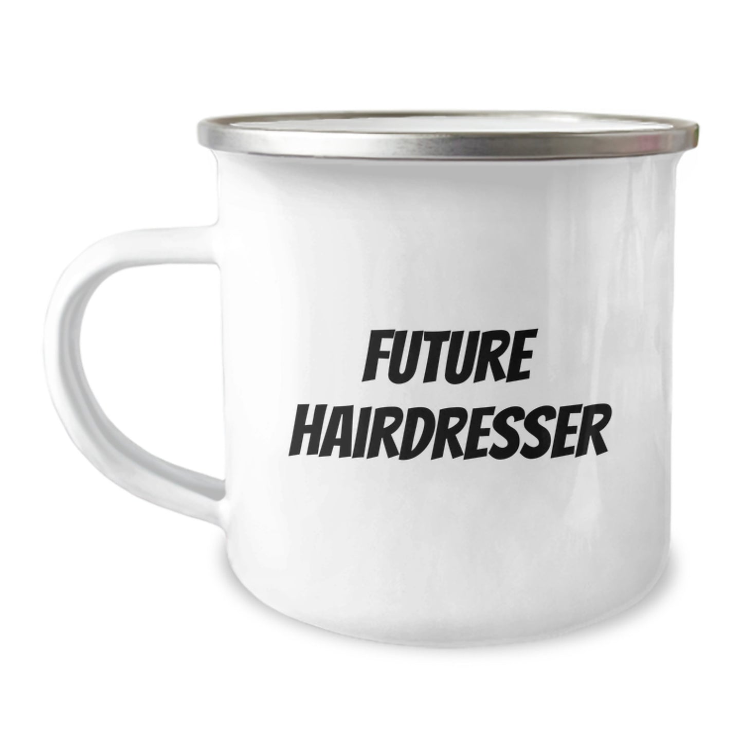 Funny Future Hairdresser Gifts from Friends for Hairdresser Graduation Camping Mug - Image 1