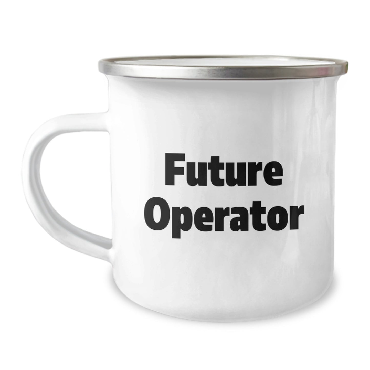 Funny Operator Gifts from Friends for Operator Men Christmas Unique Mugs - Future Operator Quote, Operator Camping Mug - Image 1