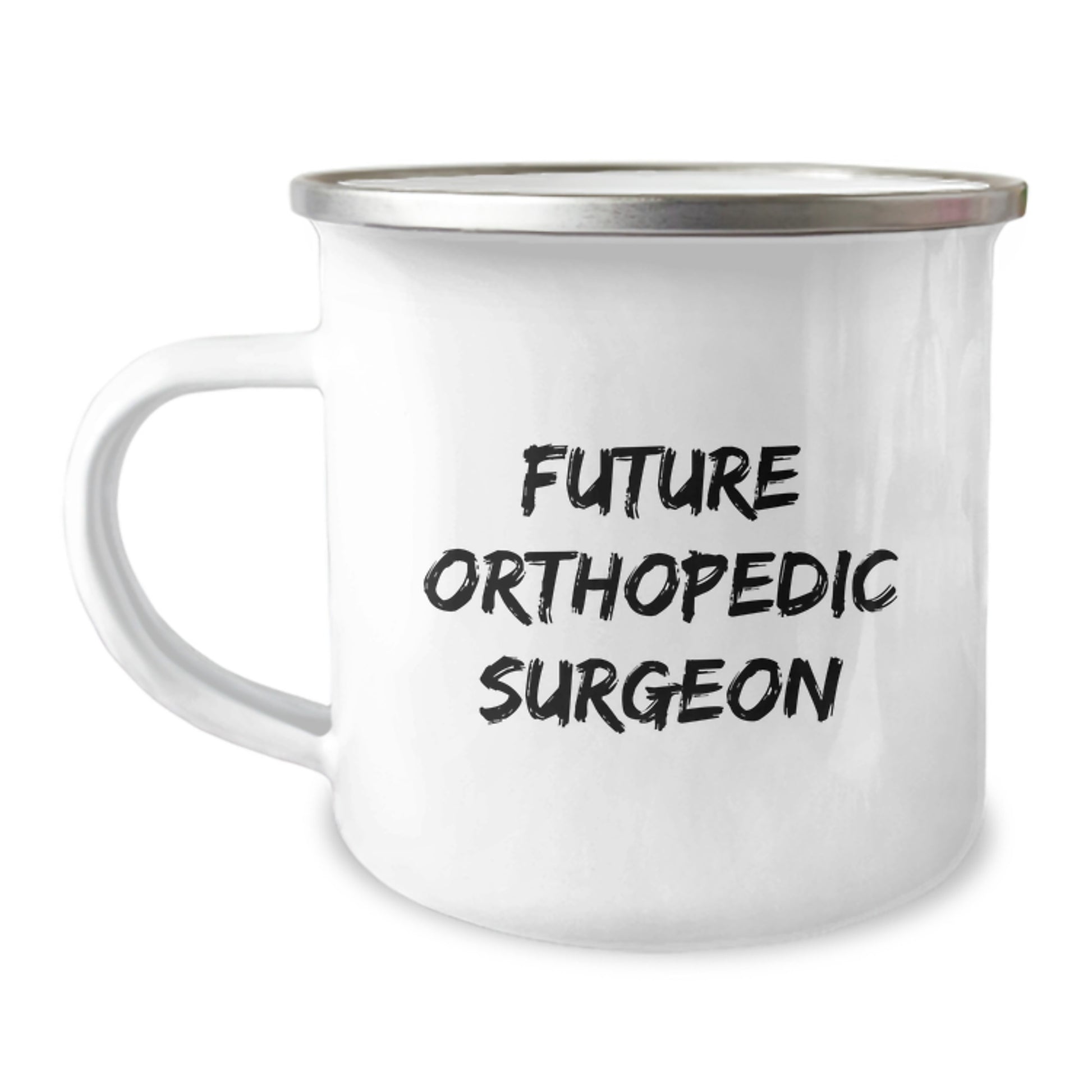 Funny Orthopedic Surgeon Gifts for Men, Future Orthopedic Surgeon Camping Mug, Inspirational Quote 'Always be curious, Always be brave' from Family - Image 1