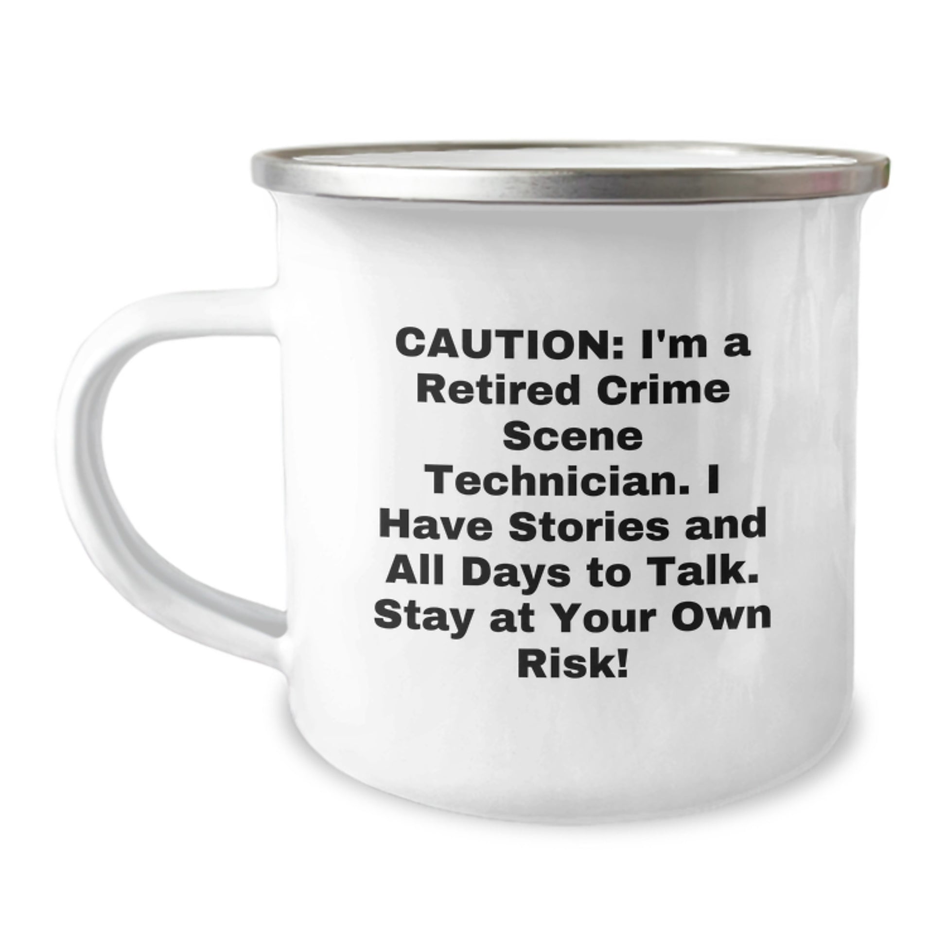 Funny Crime Scene Technician Gifts for Men - Caution, I'm a Retired Crime Scene Tech - Christmas Unique Gifts from Friends, Family, or Coworkers - Image 1