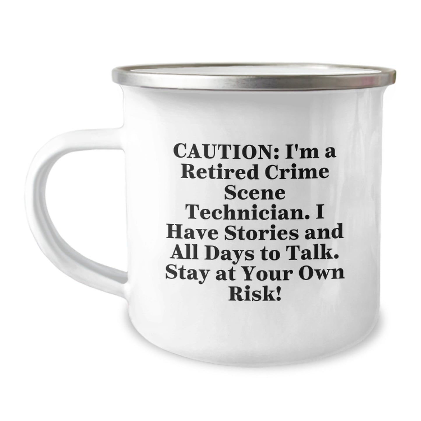 Crime Scene Technician Gifts for Men - Funny Camping Mug - Caution: I'm A Retired Crime Scene Technician - Unique Christmas Unique Gifts from Friends to Family - Image 1