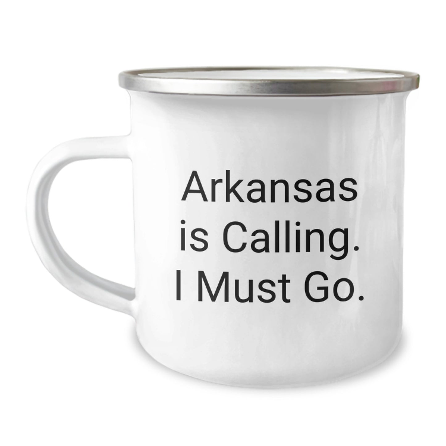 Arkansas Camping Mug - Funny Quote Gifts for Friends from Arkansas - Unique Christmas Unique Gifts for Men and Women - Arkansas Is Calling. I Must Go. - Image 1