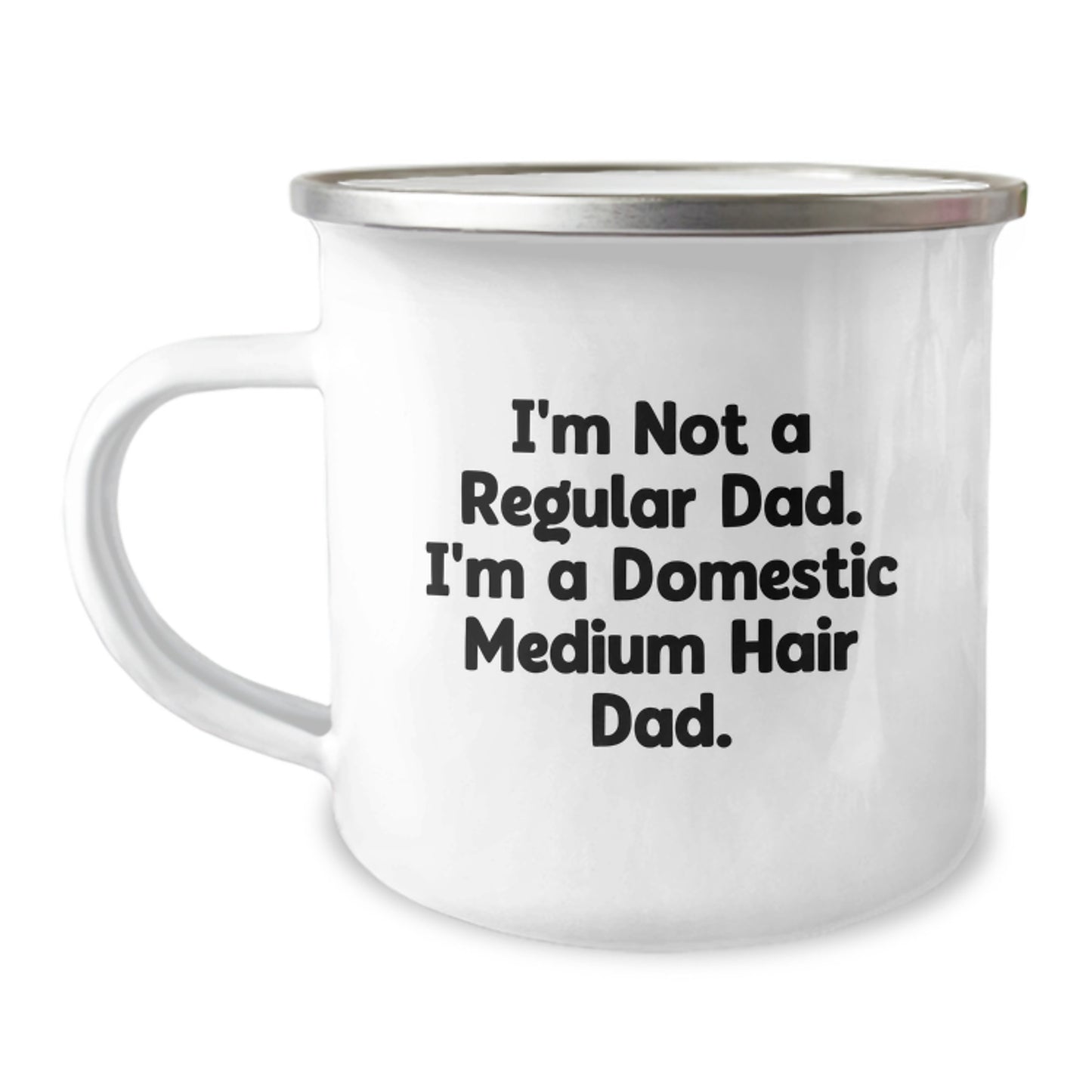 Domestic Medium Hair Cat Gifts: Funny Quote Camping Mug for Gifts from Men, Gifts for Domestic Medium Hair Cat Lovers on Graduation, Perfect Unique Gifts from Friends, Family, Coworkers - Image 1