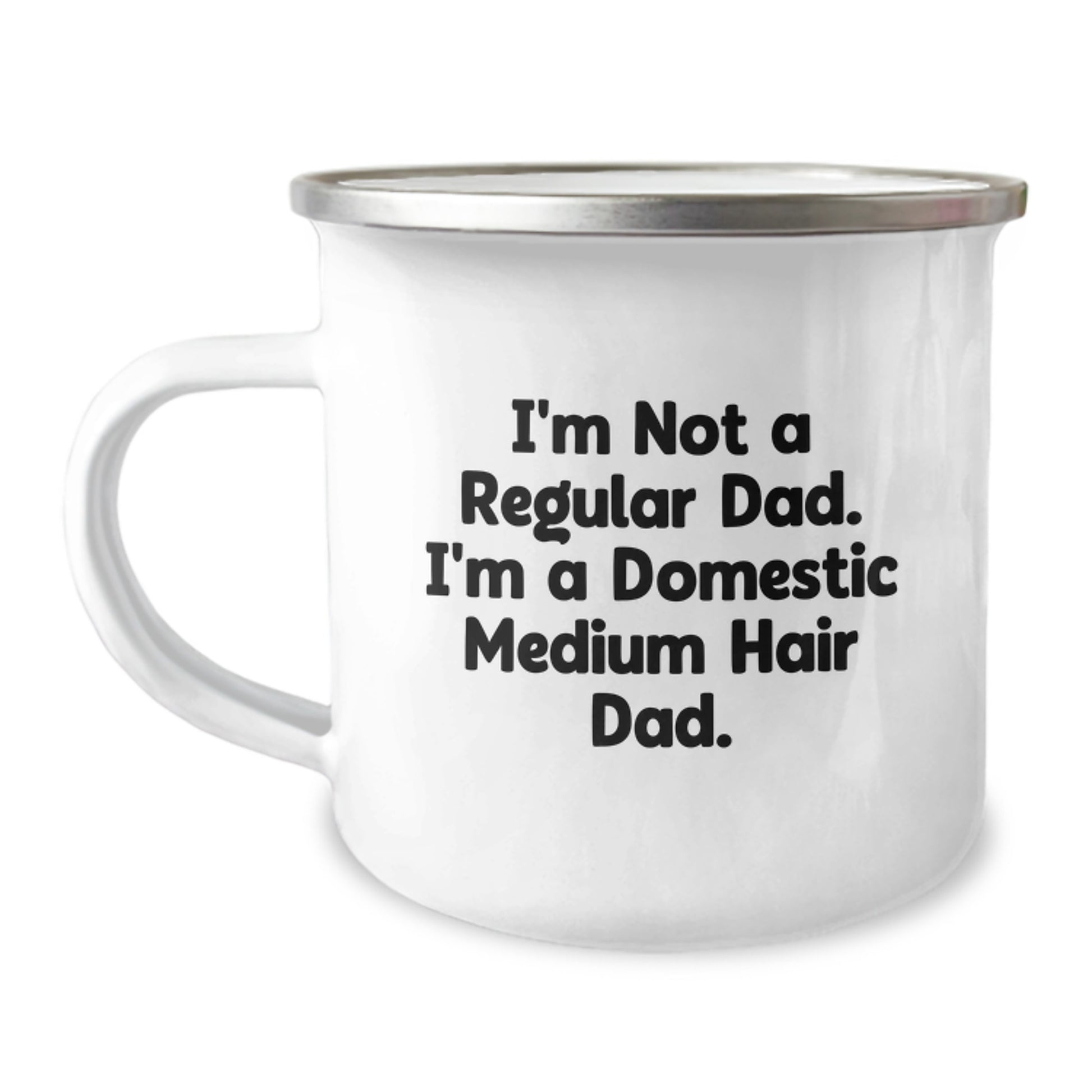 Domestic Medium Hair Cat Gifts: Funny Quote Camping Mug for Gifts from Men, Gifts for Domestic Medium Hair Cat Lovers on Graduation, Perfect Unique Gifts from Friends, Family, Coworkers - Image 1