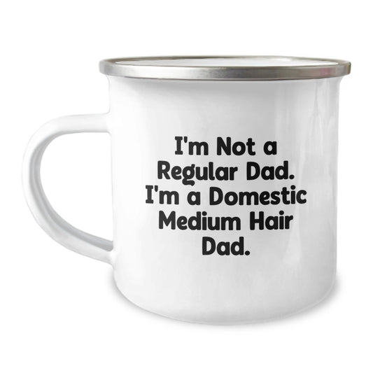 Domestic Medium Hair Cat Gifts: Funny Quote Camping Mug for Gifts from Men, Gifts for Domestic Medium Hair Cat Lovers on Graduation, Perfect Unique Gifts from Friends, Family, Coworkers - Image 1