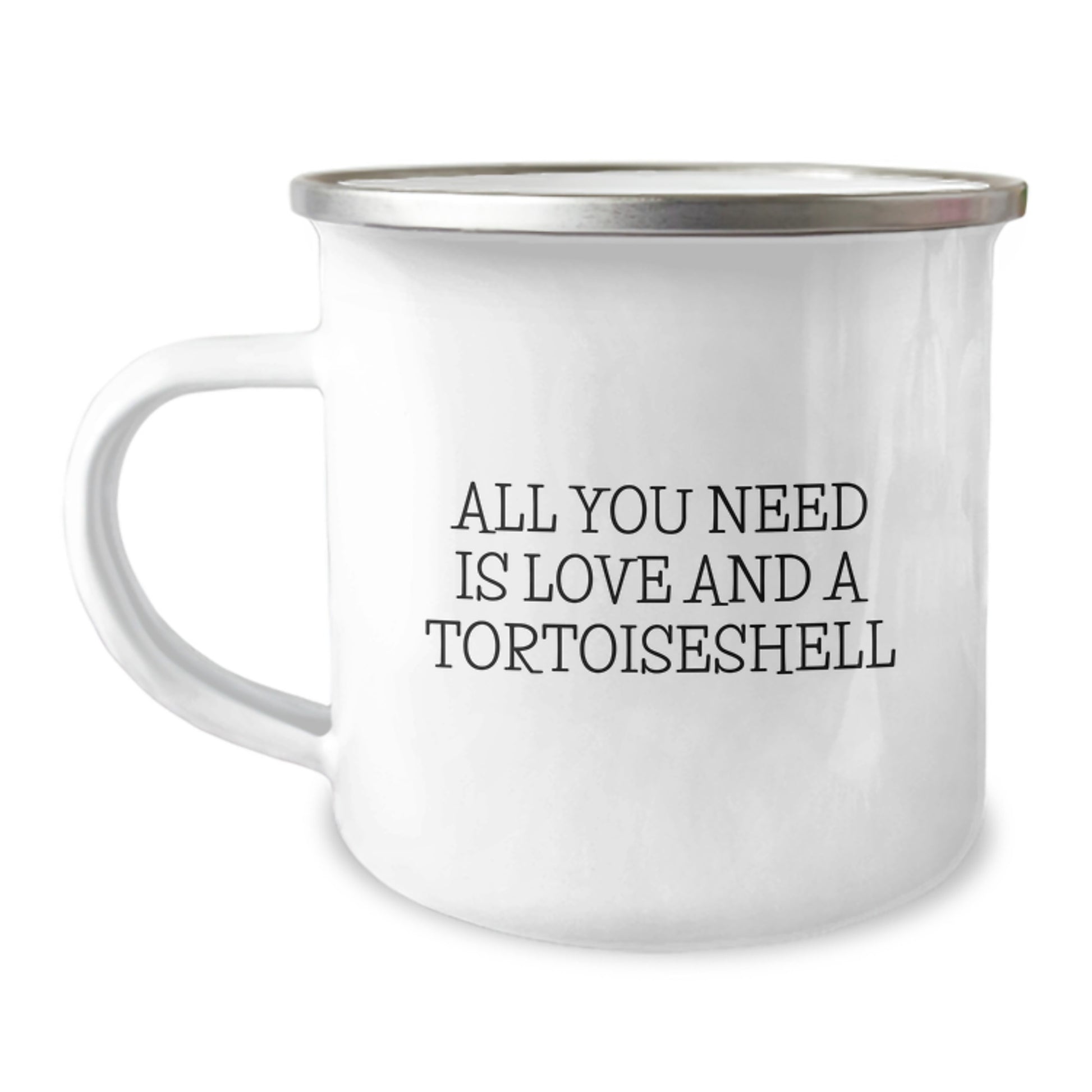 Funny Tortoiseshell Cat Gifts from Friends for Graduation Unique Gifts with Love and a Quote, 12 oz Camping Mug - Image 1