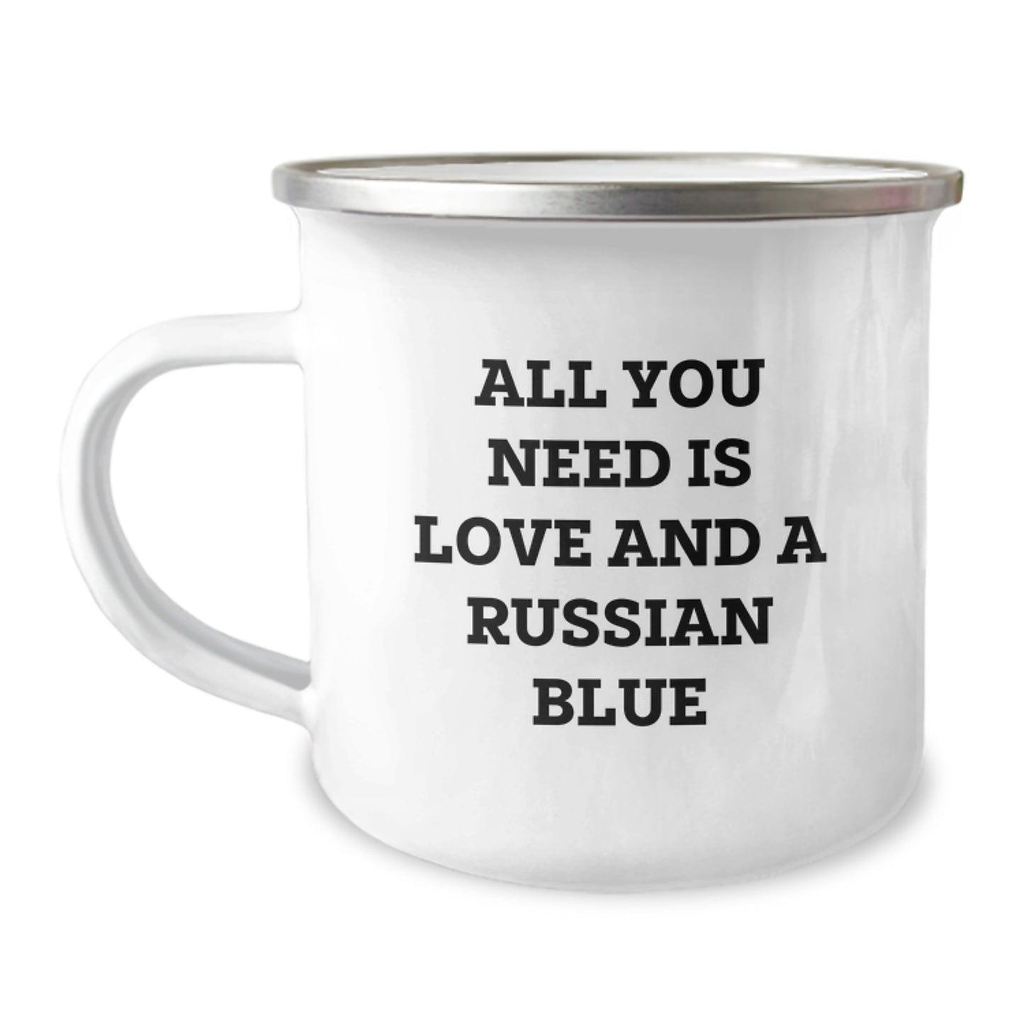 Funny Russian Blue Cat Gifts from Men to Russian Blue Cat Lovers, Camping Mug for Graduation Unique Gifts - Image 1