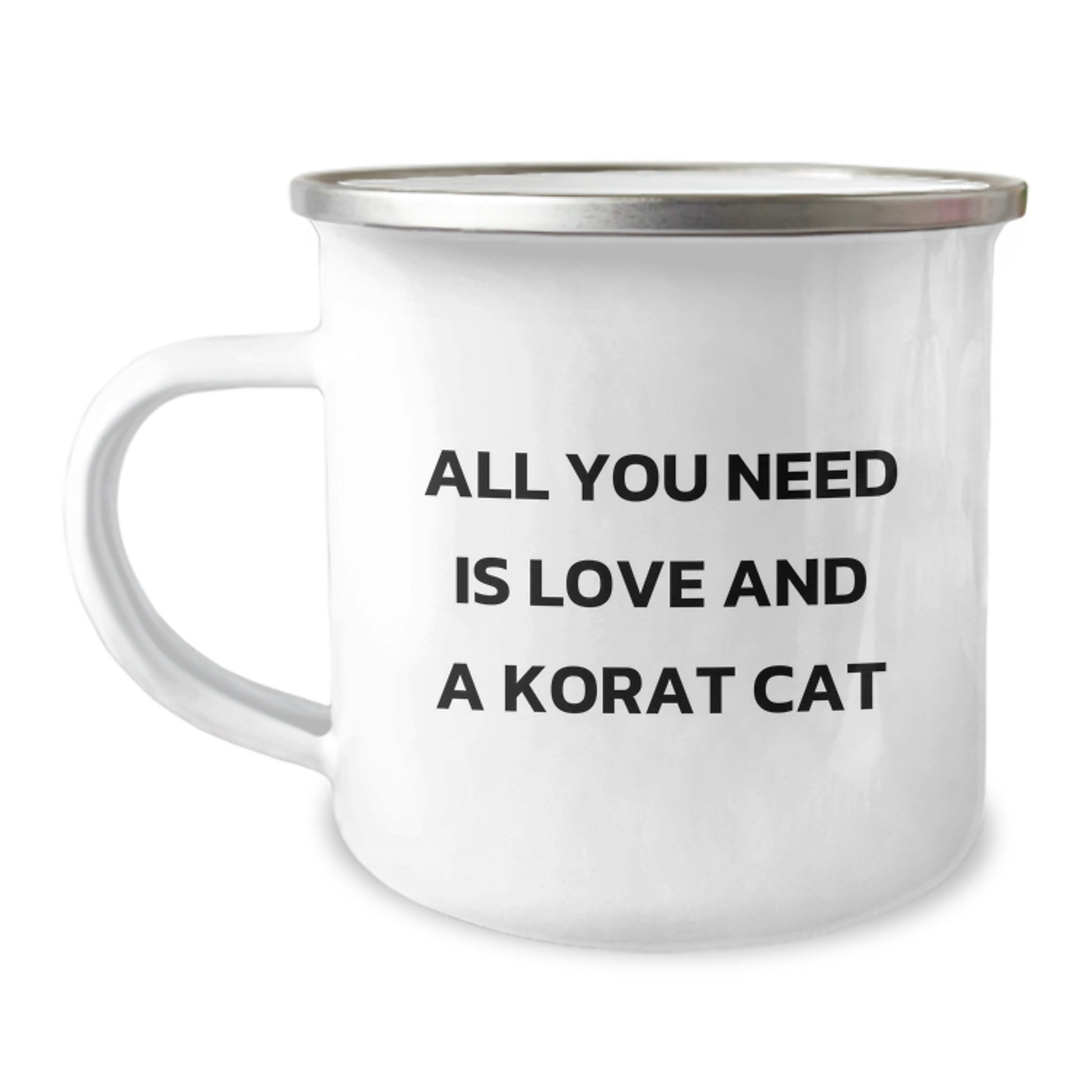 Funny Korat Cat Gifts for Men from Friends - Camping Mug with Love Quote, Perfect Christmas Unique Gifts - Image 1
