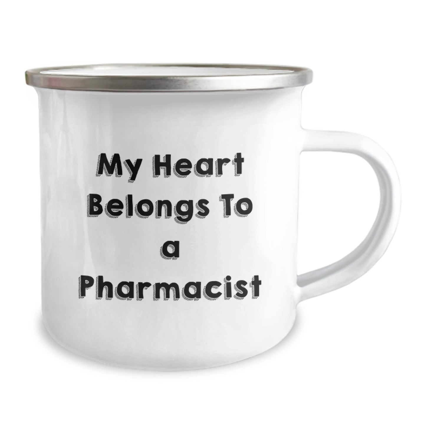 Funny Pharmacist Gifts from Friends - 'My Heart Belongs To A Pharmacist' Christmas Unique Mug for Pharmacist Enthusiasts - Image 2