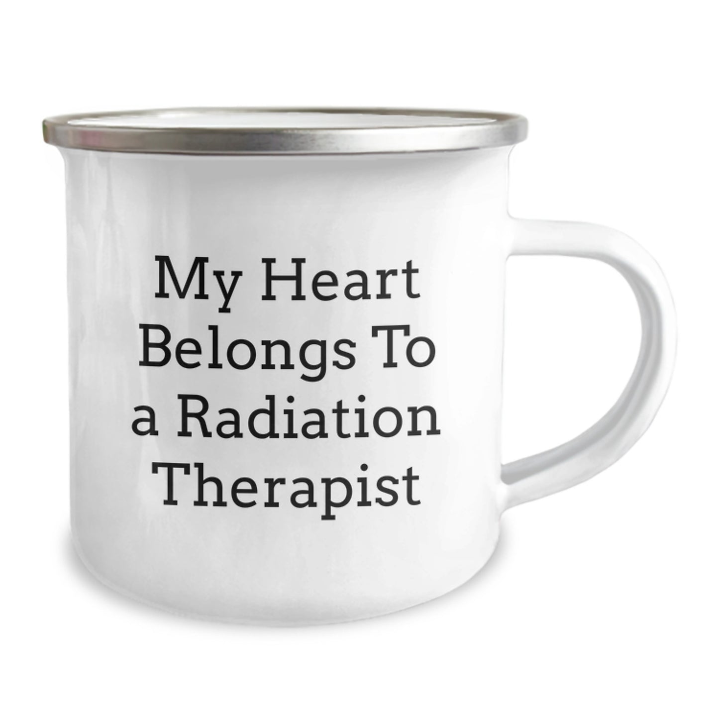 Funny Radiation Therapist Gifts for Men - My Heart Belongs To A Radiation Therapist Camping Mug | Christmas Unique Christmas Unique Gifts from Friends to Radiation Therapist - Image 2