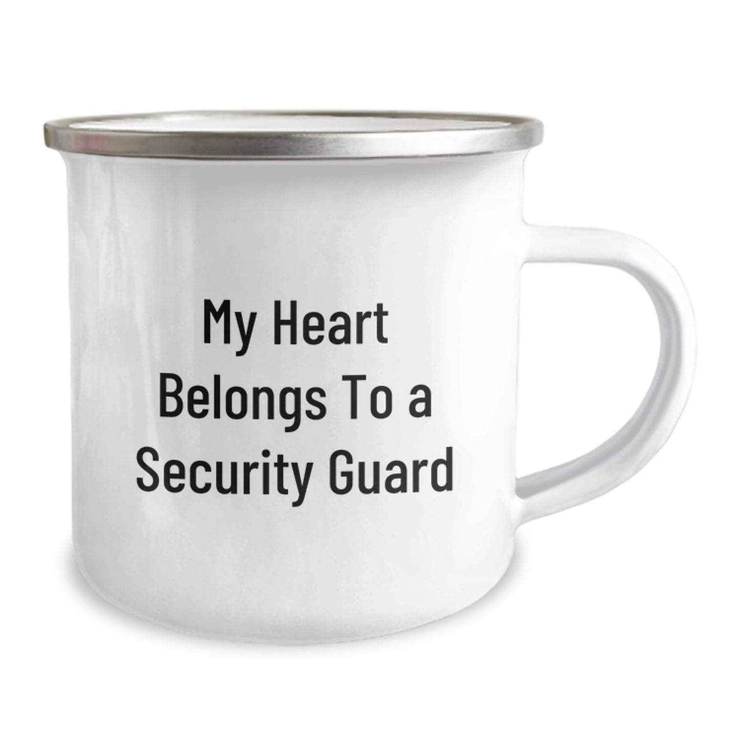 Funny Security Guard Gifts from Friends and Family - My Heart Belongs To A Security Guard Christmas Unique Mugs for Men and Women - Image 2