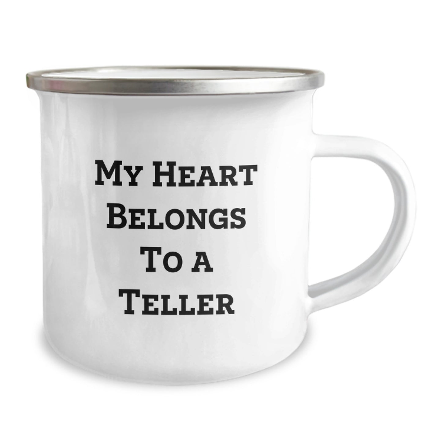 Funny Teller Gifts, Christmas Unique, Camping Mug, My Heart Belongs To A Teller, Gifts for Friends - Gifts from Family - Image 2