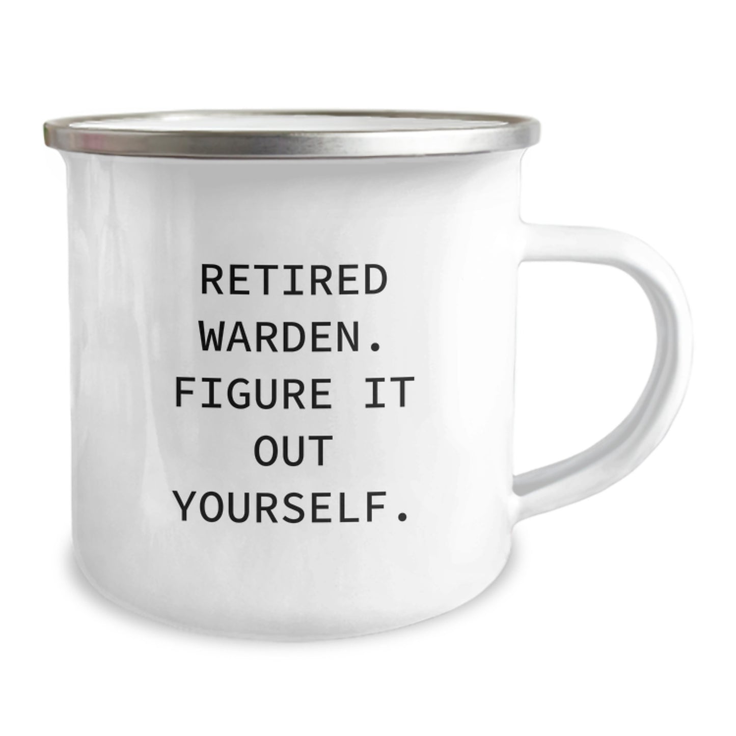 Warden Gifts from Friends, Funny Camping Mug for Retired Warden, Graduation Unique Gifts, 'Figure It Out Yourself.' - Image 2