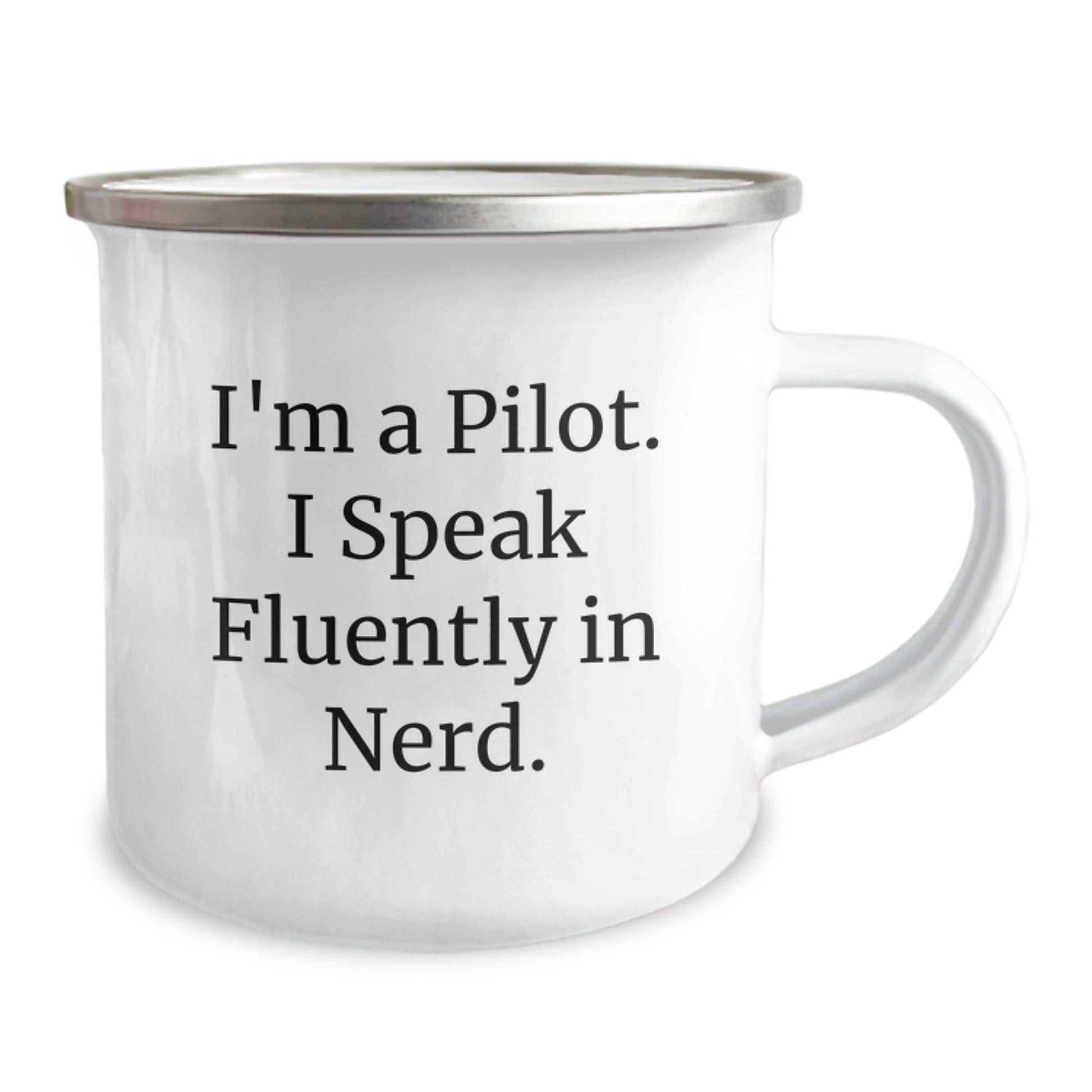 Pilot Gifts from Friends - Funny Camping Mug for Birthday - I'm A Pilot. I Speak Fluently In genius. - Image 2