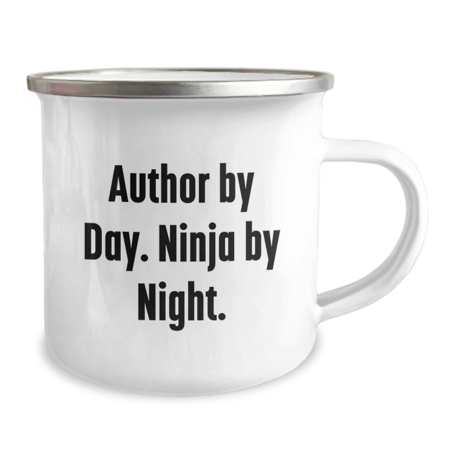 Author Gifts, Funny Camping Mugs, 'Author By Day. Ninja By Night.' Quote, Gifts from Friends for Author, Graduation Unique Gifts - Image 2