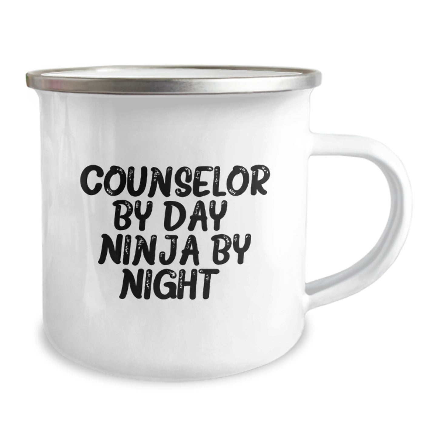Counselor Gifts from Friends, Unique Graduation Mugs for Men and Women, Counselor By Day Ninja By Night Funny Camping Mug - Image 2