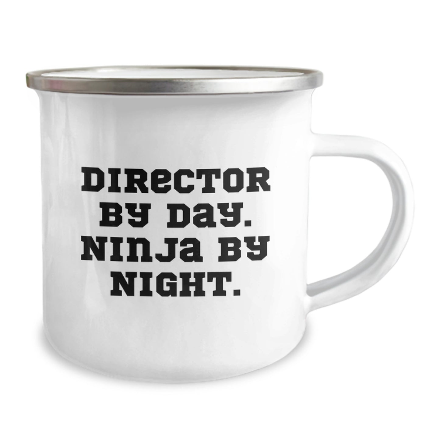Funny Director Gifts from Friends for Director By Day, Ninja By Night. Christmas Unique Gifts for Men, Women, Coworkers, Family, and Friends, Director Camping Mug - Image 2