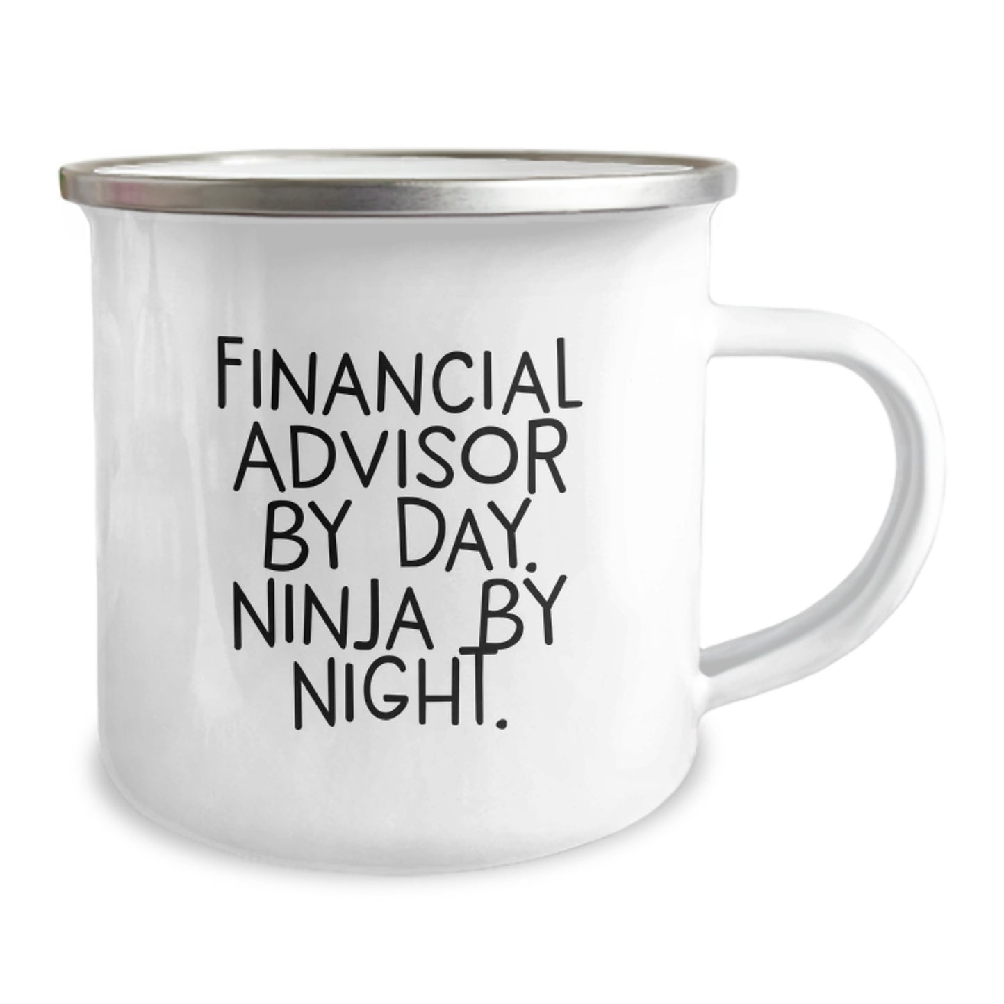 Financial Advisor Fun Gifts from Friends, Funny Camping Mugs for Birthday, 'Financial Advisor By Day. Ninja By Night.' - Image 2