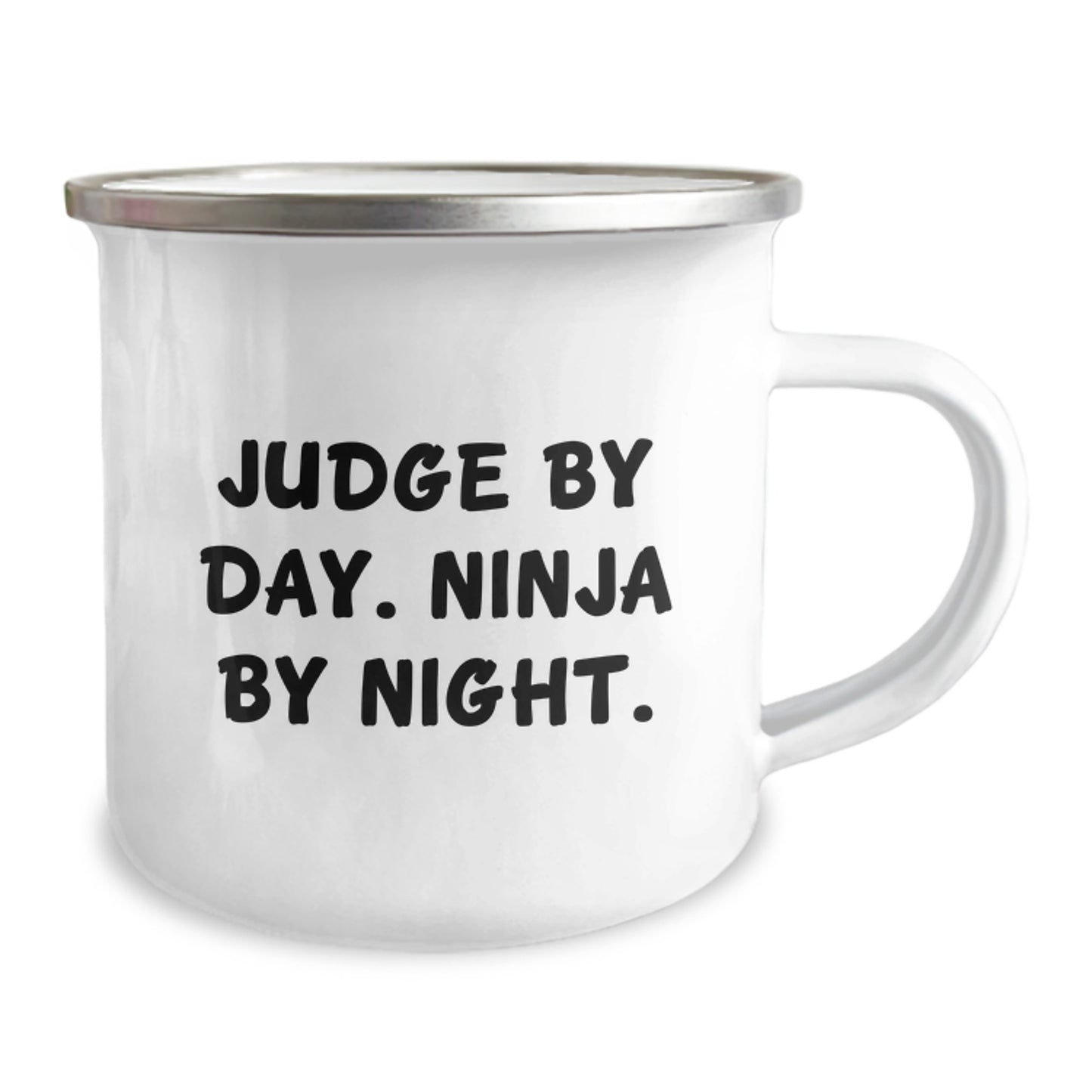 Judge Gifts, Judge By Day Ninja By Night Camping Mug, Funny Birthday Unique Gifts for Judge, Gifts from Friends, Perfect for Judge's Birthday - Image 2
