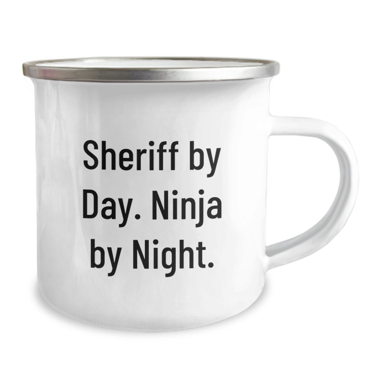 Funny Sheriff Gifts for Men from Friends, Unique Camping Mug for Sheriff, Sheriff By Day. Ninja By Night. Christmas Unique Gifts - Image 2