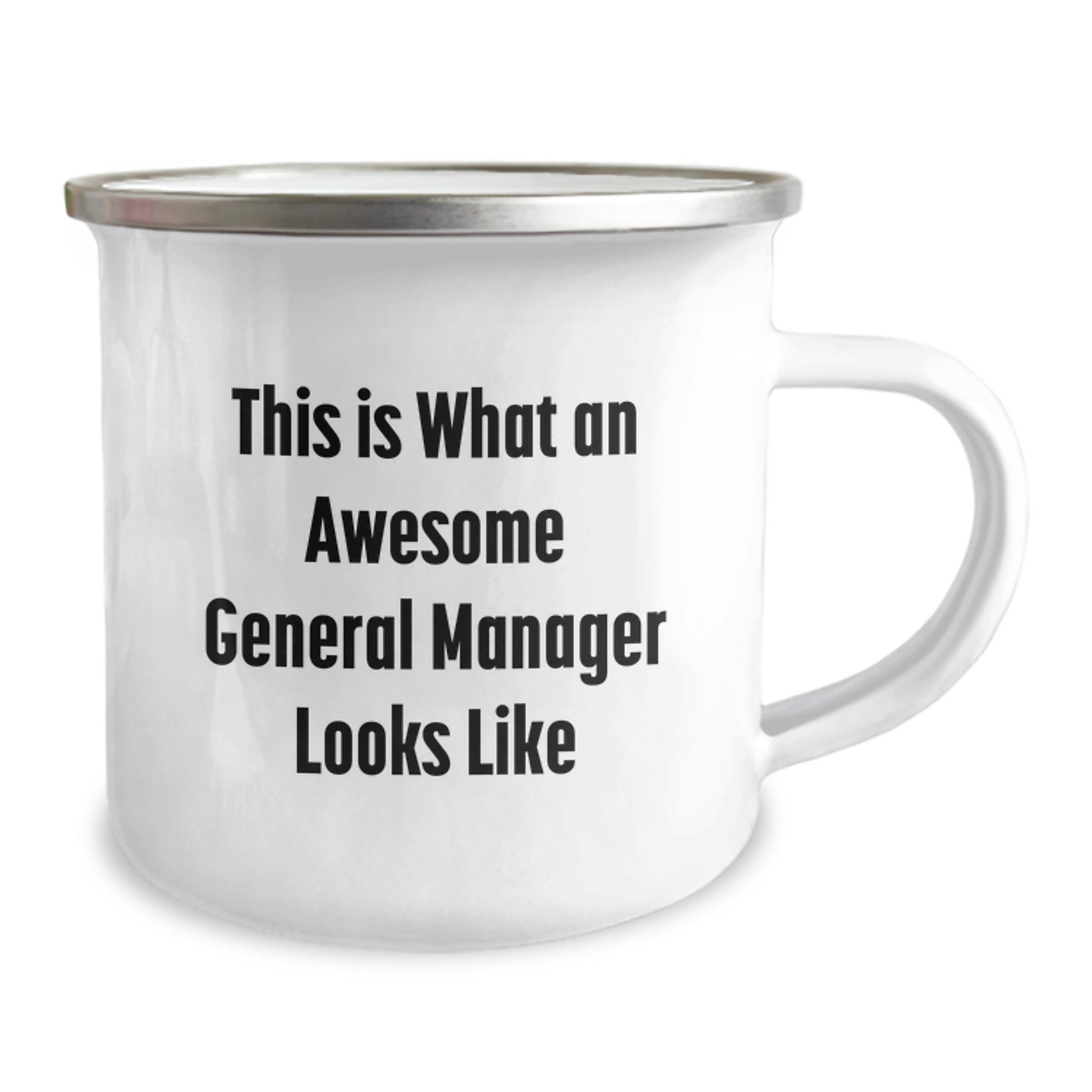 Funny General Manager Gifts from Friends - 'This Is What An Awesome General Manager Looks Like' Camping Mug for Birthday - Image 2